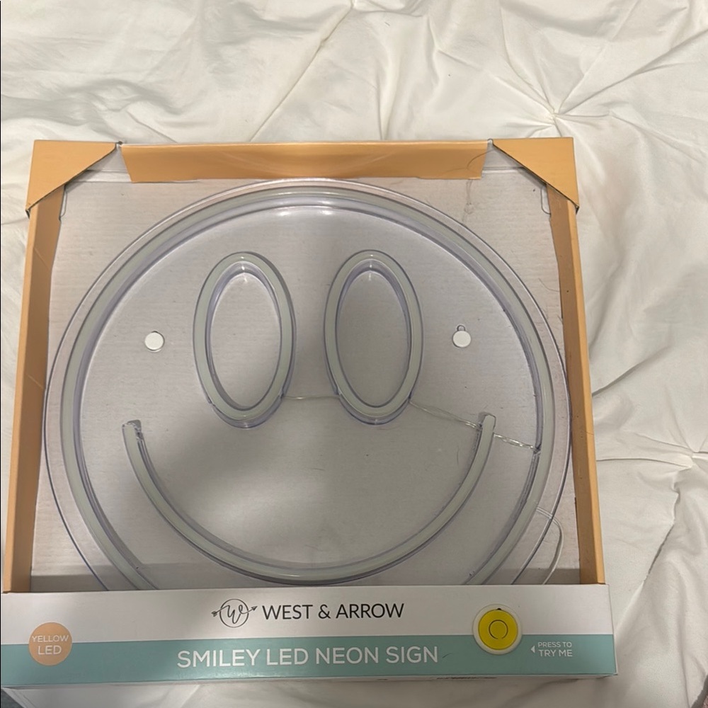 Smiley LED Neon Sign - Yellow